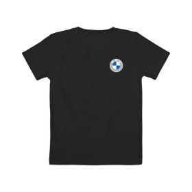 Детская футболка хлопок с принтом BMW LOGO 2020 в Санкт-Петербурге, 100% хлопок | круглый вырез горловины, полуприлегающий силуэт, длина до линии бедер | bmw | bmw performance | m | motorsport | performance | бмв | бэха | моторспорт