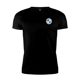 Мужская футболка премиум с принтом BMW LOGO 2020 в Санкт-Петербурге, 92% хлопок, 8% лайкра | приталенный силуэт, круглый вырез ворота, длина до линии бедра, короткий рукав | bmw | bmw performance | m | motorsport | performance | бмв | бэха | моторспорт