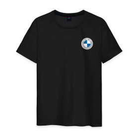 Мужская футболка хлопок с принтом BMW LOGO 2020 в Санкт-Петербурге, 100% хлопок | прямой крой, круглый вырез горловины, длина до линии бедер, слегка спущенное плечо. | bmw | bmw performance | m | motorsport | performance | бмв | бэха | моторспорт