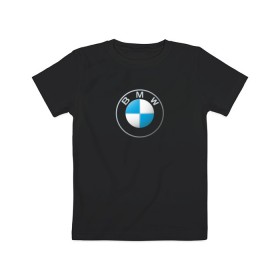 Детская футболка хлопок с принтом BMW LOGO 2020 в Санкт-Петербурге, 100% хлопок | круглый вырез горловины, полуприлегающий силуэт, длина до линии бедер | bmw | bmw motorsport | bmw performance | carbon | m | motorsport | performance | sport | бмв | карбон | моторспорт | спорт