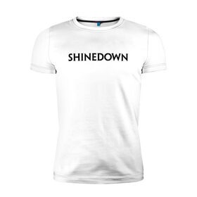 Мужская футболка хлопок Slim с принтом Shinedown в Санкт-Петербурге, 92% хлопок, 8% лайкра | приталенный силуэт, круглый вырез ворота, длина до линии бедра, короткий рукав | rock | shinedown | альтернативный метал | барри керч | брент смит | зак маерс | музыка | ню метал | пост гранж | рок | хард рок | эрик басс