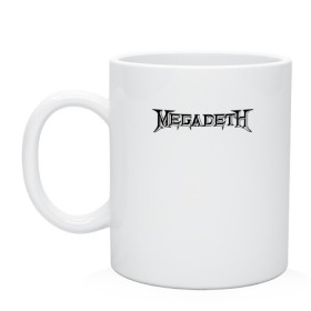 Кружка с принтом Megadeth в Санкт-Петербурге, керамика | объем — 330 мл, диаметр — 80 мм. Принт наносится на бока кружки, можно сделать два разных изображения | Тематика изображения на принте: dave mustaine | megadeth | music | rock | дирк вербурен | дэвид эллефсон | дэйв мастейн | кико лоурейро | мегадеф | музыка | рок | трэш метал | хард рок | хеви метал