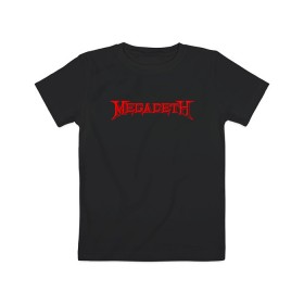 Детская футболка хлопок с принтом Megadeth в Санкт-Петербурге, 100% хлопок | круглый вырез горловины, полуприлегающий силуэт, длина до линии бедер | dave mustaine | megadeth | music | rock | дирк вербурен | дэвид эллефсон | дэйв мастейн | кико лоурейро | мегадеф | музыка | рок | трэш метал | хард рок | хеви метал