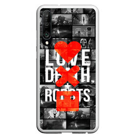 Чехол для Honor P30 с принтом LOVE DEATH ROBOTS (LDR) в Санкт-Петербурге, Силикон | Область печати: задняя сторона чехла, без боковых панелей | Тематика изображения на принте: death | fantastic | future | ldr | love | love death and robots | love death robots | netflix | robots | sci fi | будущее | лдр | любовь | нетфликс | роботы | фантастика