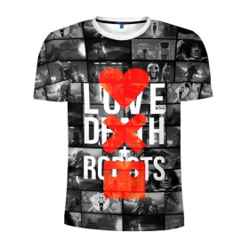 Мужская футболка 3D спортивная с принтом LOVE DEATH ROBOTS (LDR) в Санкт-Петербурге, 100% полиэстер с улучшенными характеристиками | приталенный силуэт, круглая горловина, широкие плечи, сужается к линии бедра | death | fantastic | future | ldr | love | love death and robots | love death robots | netflix | robots | sci fi | будущее | лдр | любовь | нетфликс | роботы | фантастика