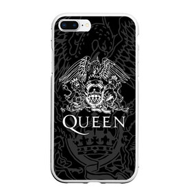 Чехол для iPhone 7Plus/8 Plus матовый с принтом QUEEN в Санкт-Петербурге, Силикон | Область печати: задняя сторона чехла, без боковых панелей | queen | rock | we will rock you | брайан мэи | группа queen | группа квин | джон дикон | квин | королева | король | роджер тейлор | рок | фредди меркьюри