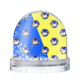 Снежный шар с принтом Sonic - Соник в Санкт-Петербурге, Пластик | Изображение внутри шара печатается на глянцевой фотобумаге с двух сторон | doodling | textures | tiles | дудлинг | ежик | персонаж | соник | тайлы | текстуры | фон