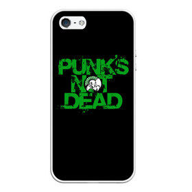 Чехол для iPhone 5/5S матовый с принтом Punks Not Dead в Санкт-Петербурге, Силикон | Область печати: задняя сторона чехла, без боковых панелей | art | punk | punks not dead | rock | sons of anarchy | анархия | арт | группа | егор летов | логотип | музыка | надпись | панк | панк рок | прикольная | рок | свобода | хаос