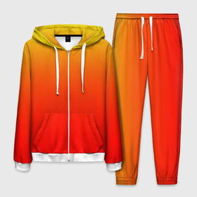 Мужской костюм 3D с принтом Оранж в Санкт-Петербурге, 100% полиэстер | Манжеты и пояс оформлены тканевой резинкой, двухслойный капюшон со шнурком для регулировки, карманы спереди | orange | желто красный | кислотный | красно желтый | оранж | переход | текстуры | яркий