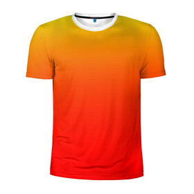 Мужская футболка 3D спортивная с принтом Оранж в Санкт-Петербурге, 100% полиэстер с улучшенными характеристиками | приталенный силуэт, круглая горловина, широкие плечи, сужается к линии бедра | orange | желто красный | кислотный | красно желтый | оранж | переход | текстуры | яркий