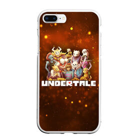 Чехол для iPhone 7Plus/8 Plus матовый с принтом UNDERTALE в Санкт-Петербурге, Силикон | Область печати: задняя сторона чехла, без боковых панелей | asriel dreemurr | chara | frisk | gaster blaster | sans | undertale | азриэль дримурр | андертейл | гастер | меттатон | санс | фриск | чара