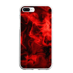 Чехол для iPhone 7Plus/8 Plus матовый с принтом Красный дым в Санкт-Петербурге, Силикон | Область печати: задняя сторона чехла, без боковых панелей | дым | красный дым | накал | огонь | смешение красок | текстуры