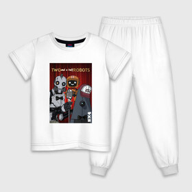 Детская пижама хлопок с принтом LOVE DEATH ROBOTS (LDR) в Санкт-Петербурге, 100% хлопок |  брюки и футболка прямого кроя, без карманов, на брюках мягкая резинка на поясе и по низу штанин
 | 