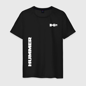 Мужская футболка хлопок с принтом Hammer H2 в Санкт-Петербурге, 100% хлопок | прямой крой, круглый вырез горловины, длина до линии бедер, слегка спущенное плечо. | auto | h1 | h2 | hammer | hmmwv | авто | автомобиль | ам | машина | хамер | хаммер