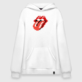 Худи SuperOversize хлопок с принтом rolling stones в Санкт-Петербурге, 70% хлопок, 30% полиэстер, мягкий начес внутри | карман-кенгуру, эластичная резинка на манжетах и по нижней кромке, двухслойный капюшон
 | mick jagger | music | rock | rolling stones | музыка | рок