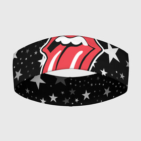 Повязка на голову 3D с принтом rolling stones star в Санкт-Петербурге,  |  | mick jagger | music | rock | rolling stones | музыка | рок