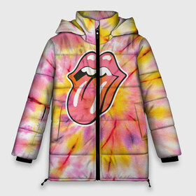 Женская зимняя куртка 3D с принтом Rolling Stones tie-dye в Санкт-Петербурге, верх — 100% полиэстер; подкладка — 100% полиэстер; утеплитель — 100% полиэстер | длина ниже бедра, силуэт Оверсайз. Есть воротник-стойка, отстегивающийся капюшон и ветрозащитная планка. 

Боковые карманы с листочкой на кнопках и внутренний карман на молнии | mick jagger | music | rock | rolling stones | музыка | рок