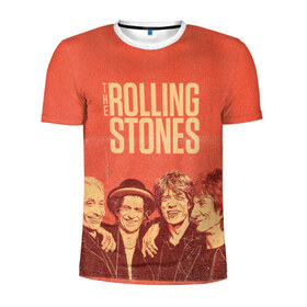 Мужская футболка 3D спортивная с принтом The Rolling Stones в Санкт-Петербурге, 100% полиэстер с улучшенными характеристиками | приталенный силуэт, круглая горловина, широкие плечи, сужается к линии бедра | mick jagger | music | rock | rolling stones | музыка | рок