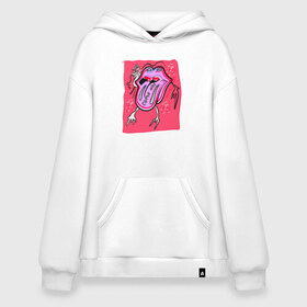 Худи SuperOversize хлопок с принтом rolling stones в Санкт-Петербурге, 70% хлопок, 30% полиэстер, мягкий начес внутри | карман-кенгуру, эластичная резинка на манжетах и по нижней кромке, двухслойный капюшон
 | mick jagger | music | rock | rolling stones | музыка | рок