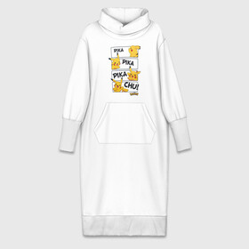 Платье удлиненное хлопок с принтом Pikachu в Санкт-Петербурге,  |  | game | pikachu | аниме | игры | манги | покемон