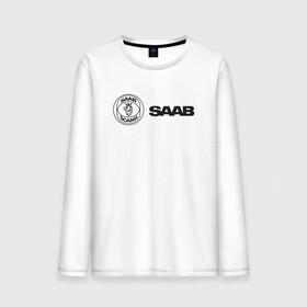 Мужской лонгслив хлопок с принтом Saab Black Logo в Санкт-Петербурге, 100% хлопок |  | Тематика изображения на принте: auto | saab | scania | авто | автомобиль | ам | машина | сааб