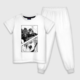 Детская пижама хлопок с принтом Gurren lagann в Санкт-Петербурге, 100% хлопок |  брюки и футболка прямого кроя, без карманов, на брюках мягкая резинка на поясе и по низу штанин
 | anime | gurren lagann | manga. | аниме | гуррен лаганн | манга