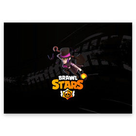 Поздравительная открытка с принтом Brawl stars Mortis Мортис в Санкт-Петербурге, 100% бумага | плотность бумаги 280 г/м2, матовая, на обратной стороне линовка и место для марки
 | Тематика изображения на принте: brawl | brawl stars | brawlstars | brawl_stars | jessie | mortis | бравл | бравлстарс | ворон | мортис