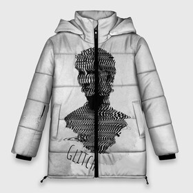 Женская зимняя куртка 3D с принтом Бюст статуи Glitch face в Санкт-Петербурге, верх — 100% полиэстер; подкладка — 100% полиэстер; утеплитель — 100% полиэстер | длина ниже бедра, силуэт Оверсайз. Есть воротник-стойка, отстегивающийся капюшон и ветрозащитная планка. 

Боковые карманы с листочкой на кнопках и внутренний карман на молнии | face | glitch | glitch face | бюст | глитч | глич | искусство | психоделика | статуя | человек