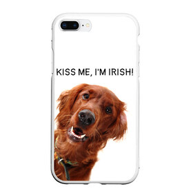 Чехол для iPhone 7Plus/8 Plus матовый с принтом Ирландский сеттер в Санкт-Петербурге, Силикон | Область печати: задняя сторона чехла, без боковых панелей | irish | kiss me | kiss me im irish | ирландец | ирландия | ирландский | ирландский сеттер | красный сеттер | поцелуй меня я ирландец | рыжий сеттер | сеттер