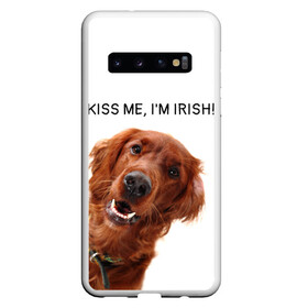 Чехол для Samsung Galaxy S10 с принтом Ирландский сеттер в Санкт-Петербурге, Силикон | Область печати: задняя сторона чехла, без боковых панелей | irish | kiss me | kiss me im irish | ирландец | ирландия | ирландский | ирландский сеттер | красный сеттер | поцелуй меня я ирландец | рыжий сеттер | сеттер