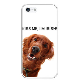 Чехол для iPhone 5/5S матовый с принтом Ирландский сеттер в Санкт-Петербурге, Силикон | Область печати: задняя сторона чехла, без боковых панелей | irish | kiss me | kiss me im irish | ирландец | ирландия | ирландский | ирландский сеттер | красный сеттер | поцелуй меня я ирландец | рыжий сеттер | сеттер