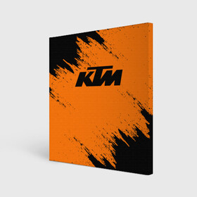 Холст квадратный с принтом KTM в Санкт-Петербурге, 100% ПВХ |  | enduro | ktm | moto | motocycle | sportmotorcycle | ктм | мото | мотоспорт