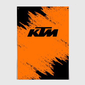 Постер с принтом KTM в Санкт-Петербурге, 100% бумага
 | бумага, плотность 150 мг. Матовая, но за счет высокого коэффициента гладкости имеет небольшой блеск и дает на свету блики, но в отличии от глянцевой бумаги не покрыта лаком | enduro | ktm | moto | motocycle | sportmotorcycle | ктм | мото | мотоспорт