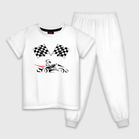 Детская пижама хлопок с принтом Картинг в Санкт-Петербурге, 100% хлопок |  брюки и футболка прямого кроя, без карманов, на брюках мягкая резинка на поясе и по низу штанин
 | 