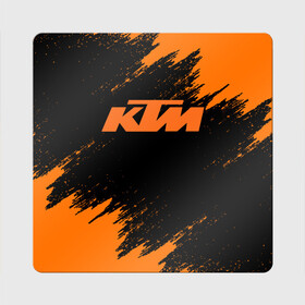 Магнит виниловый Квадрат с принтом KTM в Санкт-Петербурге, полимерный материал с магнитным слоем | размер 9*9 см, закругленные углы | Тематика изображения на принте: enduro | ktm | moto | moto sport | motocycle | sportmotorcycle | ктм | мото | мото спорт | мотоспорт | спорт мото