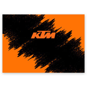 Поздравительная открытка с принтом KTM в Санкт-Петербурге, 100% бумага | плотность бумаги 280 г/м2, матовая, на обратной стороне линовка и место для марки
 | enduro | ktm | moto | moto sport | motocycle | sportmotorcycle | ктм | мото | мото спорт | мотоспорт | спорт мото