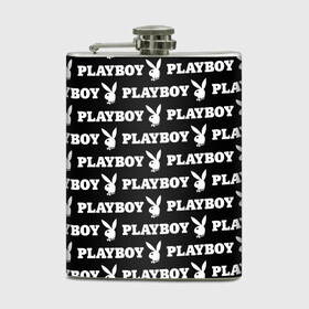 Фляга с принтом PLAYBOY PATTERN | ПЛЕЙБОЙ ПАТТЕРН (Z) в Санкт-Петербурге, металлический корпус | емкость 0,22 л, размер 125 х 94 мм. Виниловая наклейка запечатывается полностью | Тематика изображения на принте: brand | brazzers | fake taxi | faketaxi | hub | mode | playboy | бразерс | бренд | мода | фейк такси