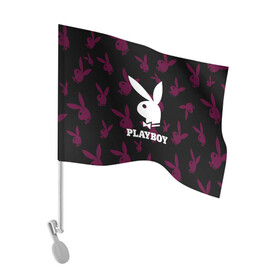 Флаг для автомобиля с принтом PLAYBOY | ПЛЕЙБОЙ (Z) в Санкт-Петербурге, 100% полиэстер | Размер: 30*21 см | brand | brazzers | fake taxi | faketaxi | hub | mode | playboy | бразерс | бренд | мода | фейк такси