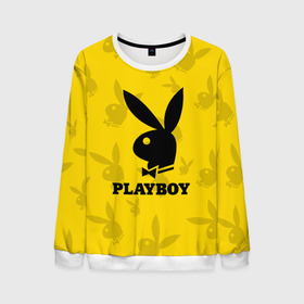 Мужской свитшот 3D с принтом PLAYBOY в Санкт-Петербурге, 100% полиэстер с мягким внутренним слоем | круглый вырез горловины, мягкая резинка на манжетах и поясе, свободная посадка по фигуре | brand | brazzers | fake taxi | faketaxi | hub | mode | playboy | бразерс | бренд | мода | фейк такси