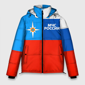 Мужская зимняя куртка 3D с принтом Флаг МЧС России в Санкт-Петербурге, верх — 100% полиэстер; подкладка — 100% полиэстер; утеплитель — 100% полиэстер | длина ниже бедра, свободный силуэт Оверсайз. Есть воротник-стойка, отстегивающийся капюшон и ветрозащитная планка. 

Боковые карманы с листочкой на кнопках и внутренний карман на молнии. | 112 | 23 февраля | 27 декабря | герб | гкчс | знак | лого | логотип | министерство | мчс | мчс россии | мчсник | по чрезвычайным ситуациям | пожарный | россии | рф | символ | символика | ситуации | служба