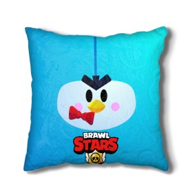 Подушка 3D с принтом Brawl Stars Penguin в Санкт-Петербурге, наволочка – 100% полиэстер, наполнитель – холлофайбер (легкий наполнитель, не вызывает аллергию). | состоит из подушки и наволочки. Наволочка на молнии, легко снимается для стирки | penguin | pengvin | pingvin | пенгвин | пингвин