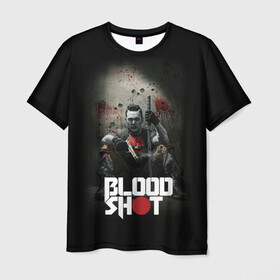 Мужская футболка 3D с принтом BloodShot в Санкт-Петербурге, 100% полиэфир | прямой крой, круглый вырез горловины, длина до линии бедер | bloodshot | valiant | vin diesel | бладшот | вин дизель | кино | фильм | фильм 2020