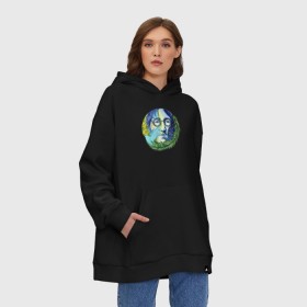 Худи SuperOversize хлопок с принтом John Lennon в Санкт-Петербурге, 70% хлопок, 30% полиэстер, мягкий начес внутри | карман-кенгуру, эластичная резинка на манжетах и по нижней кромке, двухслойный капюшон
 | Тематика изображения на принте: beatles | imagine | john | lennon | the beatles | автограф | битлз | битлы | группа | джон | купить | леннон | леннона | очки | рок н ролл | с группы | хиппи