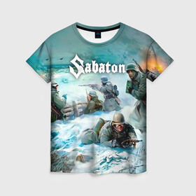 Женская футболка 3D с принтом Sabaton в Санкт-Петербурге, 100% полиэфир ( синтетическое хлопкоподобное полотно) | прямой крой, круглый вырез горловины, длина до линии бедер | battle | panzerkampf | primo victoria | sabaton | the art of war | the great war | атака мертвецов | бисмарк | броден | войны | группа | йоаким | латный ботинок | метал | ночные ведьмы | пауэр | рок | рыцарские доспехи | сабатон