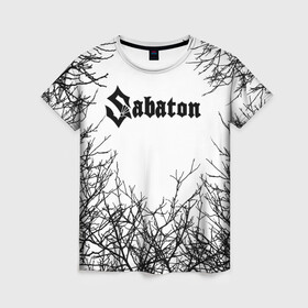 Женская футболка 3D с принтом SABATON в Санкт-Петербурге, 100% полиэфир ( синтетическое хлопкоподобное полотно) | прямой крой, круглый вырез горловины, длина до линии бедер | primo victoria | sabaton | йоаким броден | радио тапка. | сабатон