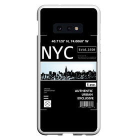 Чехол для Samsung S10E с принтом New-York Strips в Санкт-Петербурге, Силикон | Область печати: задняя сторона чехла, без боковых панелей | fashion | hypebeast | off | off white | streetwear | virgil abloh | white | вайт | итальянский | мода | офф | офф вайт | стаил | стритвир | уличный | урбан