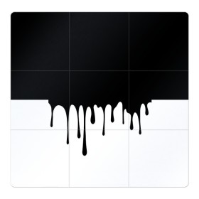 Магнитный плакат 3Х3 с принтом Drop в Санкт-Петербурге, Полимерный материал с магнитным слоем | 9 деталей размером 9*9 см | Тематика изображения на принте: белые | капля | черно белые | черные