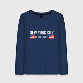 Женский лонгслив хлопок с принтом NEW YORK в Санкт-Петербурге, 100% хлопок |  | america | city | new | ny | of | states | united | usa | york | америка | американская | америки | йорк | нью | нью йорк | свобода | сша | туризм | туристическая | флаг | флаги