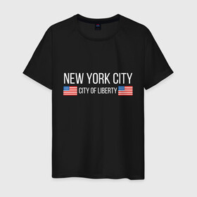 Мужская футболка хлопок с принтом NEW YORK в Санкт-Петербурге, 100% хлопок | прямой крой, круглый вырез горловины, длина до линии бедер, слегка спущенное плечо. | america | city | new | ny | of | states | united | usa | york | америка | американская | америки | йорк | нью | нью йорк | свобода | сша | туризм | туристическая | флаг | флаги