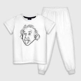 Детская пижама хлопок с принтом Альберт Эйнштейн в Санкт-Петербурге, 100% хлопок |  брюки и футболка прямого кроя, без карманов, на брюках мягкая резинка на поясе и по низу штанин
 | доктор философии | мем | теоретик | ученый | физик